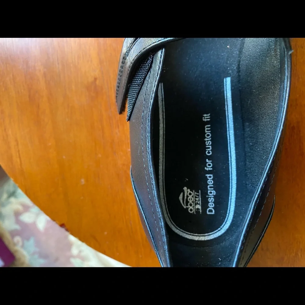 ♥️ WALK- IN  COMPANY , ABEO BLACK LEATHER SHOES  ♥️ - Picture 4 of 7